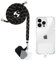 Yoedge Handyband Universal Schlüsselband zum Umhängen Handy Kette mit 2er Handy Lanyard Pads,Verstellbares Handy umhängeband Handyband Smartphonekette geeignet für jeder Hülle,Schwarzes Gold