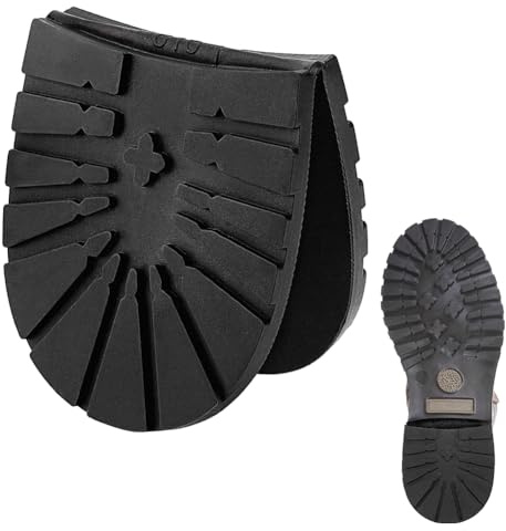 Ahandmaker Suela de Goma Antideslizante de Repuesto para Zapatos y Botas de Senderismo - Almohadilla de Reparación de Media Suela Duradera