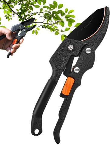 Tijeras de podar con trinquete,Podadoras manuales con trinquete | Tijeras de podar de ramas con trinquete, tijeras de jardín,Cortaúñas de jardinería con hebilla, herramientas manuales para