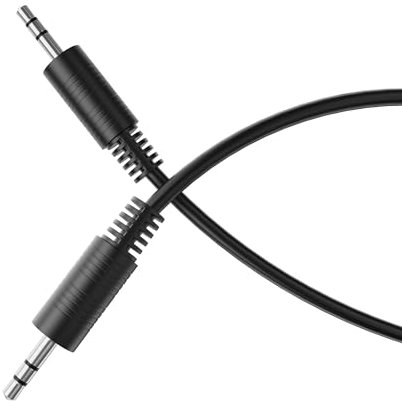HDSupply Aux Cable, 1.5m Jack Cable, 3.5mm Stereo Audio Jack 3 Pin Audio Cable for Headphone, Soundbar, TV, Car, Radio, Black