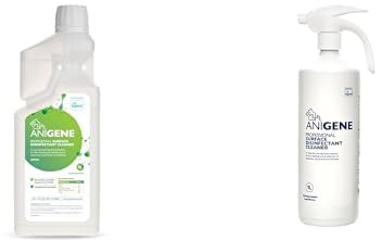 ANIGENE Surface Disinfectant Cleaner for Animal Environments (1L - With 1L Surface Spray Bottle) - Kills Viruses, Harmful Bacteria & Fungi - 100 Litres of Solution From Just 1 Bottle (Apple)