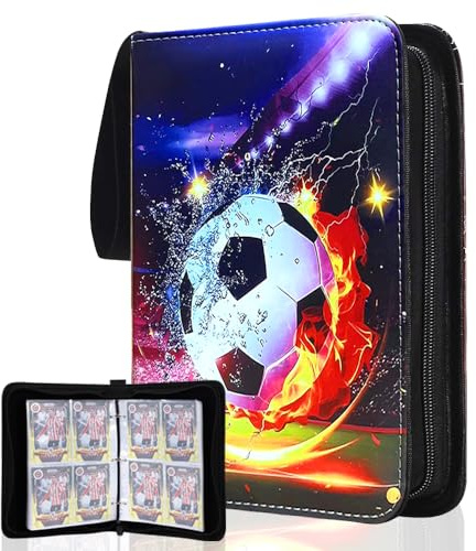 Foreverup Football Card Binder, 400 Pockets Football Card Holder, Trading Card Games Collection, Football Trading Cards Binder Album with 50 Removable Sleeves, Birthday Festival Gift for Boys Girls