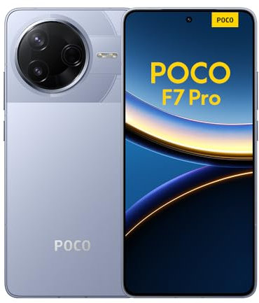 Xiaomi POCO F7 Pro - Smartphone de 12+512GB, Cámara Dual de 50 MP con OIS, Pantalla de 6,67 2K Flow AMOLED 120 Hz, Snapdragon 8 Gen 3, Hypercharge 90W, Cargador no Incluido, Azul (Versión ES)