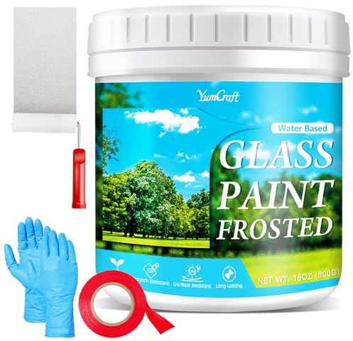 Pintura de vidrio esmerilado para ventana, pintura de privacidad de ventana de 500 g, spray de vidrio esmerilado para el hogar, baños, puertas, superficies de gafas, pinturas de privacidad para