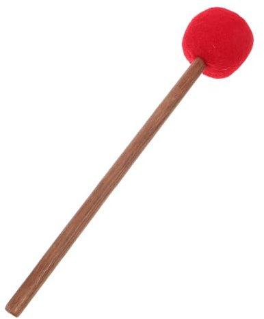 FOMIYES Mazo de Cuenco Tibetano de Madera y Fieltro Diseño Artesanal para Meditación y Espacio Espiritual, Accesorio Ergonómico para Cuencos Sonoros