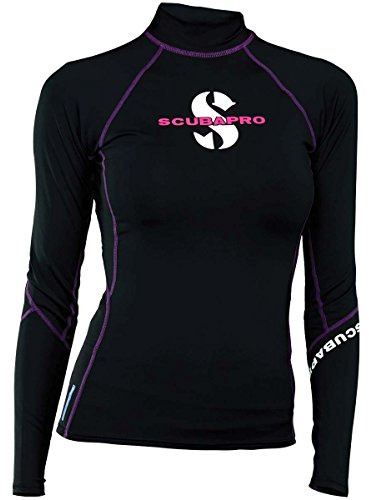 Scubapro Damen LSF 80 T-Flex Langarm-Rashguard, Onyx, Medium