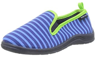 Playshoes Hausschuhe Unisex Kinder Hausschuh, Blau Ringel, 24/25 EU
