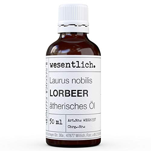 Lorbeerblätteröl - reines ätherisches Öl von wesentlich. - 100% naturrein aus der Glasflasche (50ml)