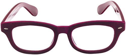 Contacta, Velvet, Occhiali da Lettura per Donna, Montatura con Effetto Velluto e Aste Lucide, Occhiali di Tendenza, Colore Malva, Diottrie +1,50, Confezione con Astuccio Portaocchiali, 30g