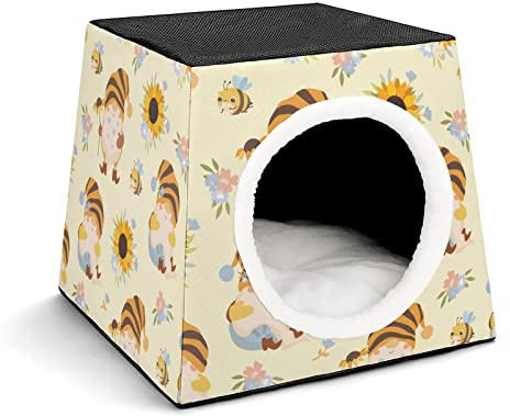 Personalized Cat Houses & Habitats Printed Cat Cube Cat Condo Indoor Pet Bed Sofa Cave Dwarf Bee