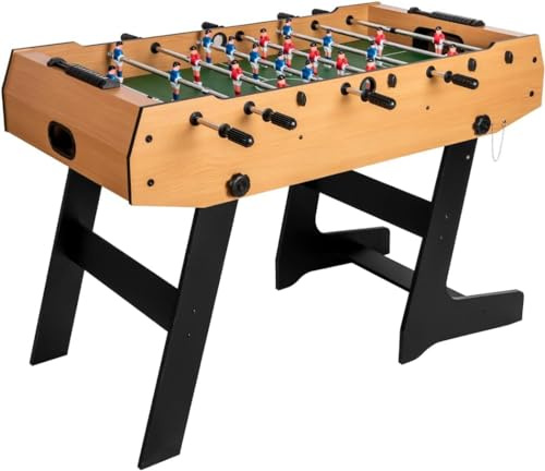 HLC 4FT Table Football Folding Football Table,Foosball Soccer Game Indoor Recreational Games for Kids, Family