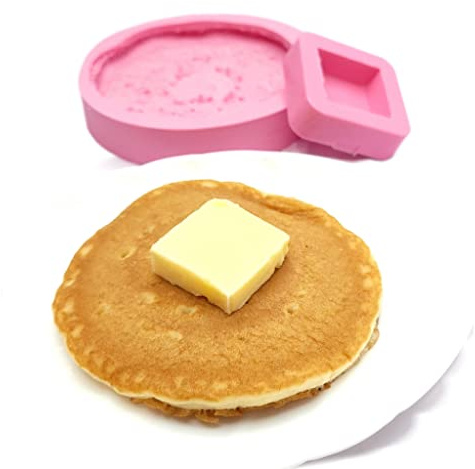 Pancake and butter silicone mold Realistic pancake Soap Candle Mold for Wax Mold for Resin NC044-5