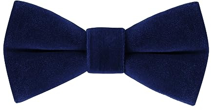 HOULIFE Kinder Jungen Fliege - Verstellbare Mädchen Fliege aus Samt Vorgebunden Fliege, einfarbige Fliegen mit Schmetterlingen für Party, Ball, Bankett, Hochzeit mit Geschenkbox (Dunkelblau)