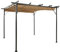 LAPOOH Pergola mit Ausziehbarem Dach, Balkon Pavillon, Beschattung Terasse, Gartenpergola, Garten Verzierung, Taupe 3x3 m Stahl 180 g/m²