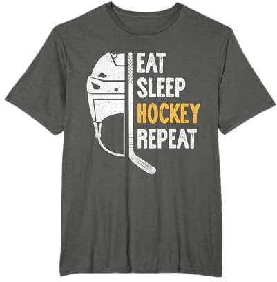 Giocatore di hockey su ghiaccio Eat Sleep Hockey Repeat Mens & Womens Maglietta