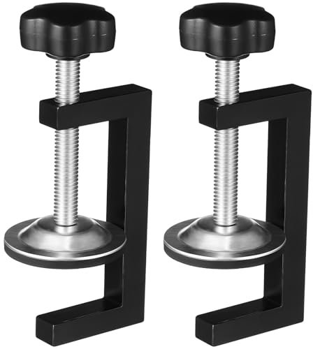 iplusmile G Clamps for Woodworking 2 Pack Small Metal Clamps with Adjustable Screw Mechanism for Precise Woodworking and Furniture Assembly