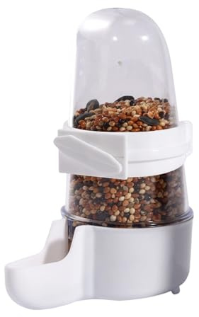 Djowyh Distributeur Automatique de Nourriture pour Oiseaux | Transparent Conteneur De Nourriture Et Abreuvoir Pour Cage | Réservoir Alimentaire Abreuvoir Pour Canaris Calopsittes Inséparables Perruche