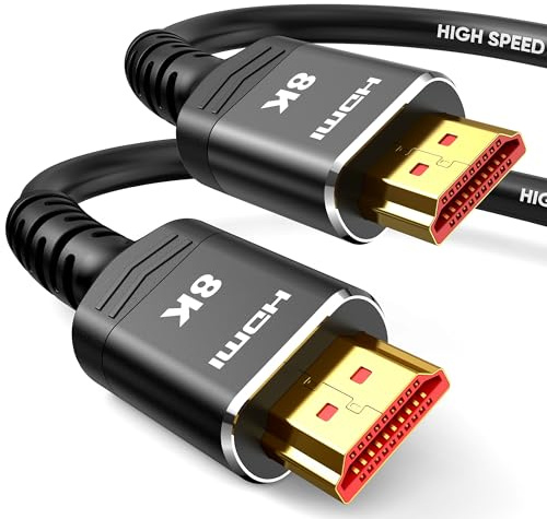 Highwings 10K 8K Long HDMI Cable 4.5M/15FT, CL3 Rated, Ultra High Speed | In-Wall CL3 Rated, 8K@60Hz 4K@120Hz Video, 48Gbps, HDMI Lead eARC HDR10 HDCP 2.2/2.3, Compatible Laptop/PC/HDTV/Projectors
