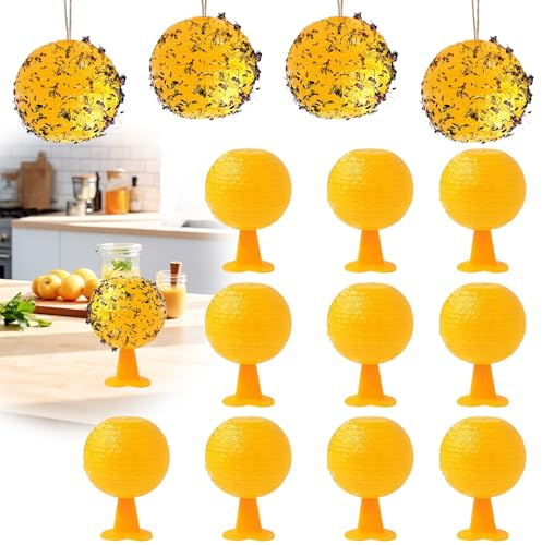 Trampa para Moscas De Frutas,8PCS Bola de Trampas para Mosca de la Fruta