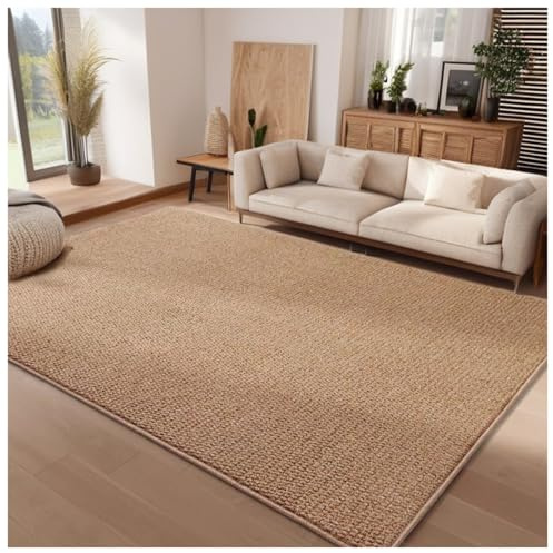 Großer Gewebter Sisal-Teppich, Teppiche For Wohnzimmer, Handgewebter Teppich For Den Innenbereich, Rustikal, Cottage, Leicht Zu Reinigen For Wohnzimmer, Schlafzimmer, Küche(Camel,200x250cm/79x98in)