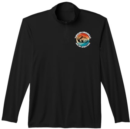 Funny Cat Spirit Animal Turkish Angora Cat Performance Quarter-Zip Top
