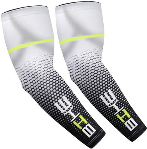 beister Manchettes de Bras Homme & Femme, Sun Anti-UV Protection UPF 50+ Manchons de Refroidissement Antidérapants, Manchette Gaming, Manchons de Sport Compression pour Cyclisme, Basket-ball, Running