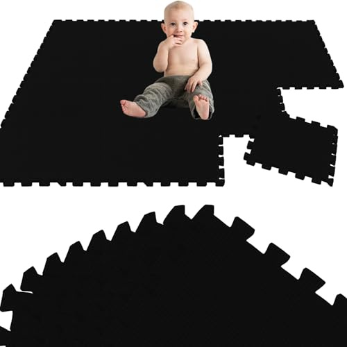 LittleTom 18 delar lekmatta baby från noll 30 x 30 skum pusselmatta barn matta baby lekmatta utomhus pusselmatta matta bebis krypmatta tvättbar golvskyddsmatta barnrum
