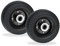 Relaxdays Rad für Roller, E-Scooter, 6x2, 2er Set, Vollgummi, Stahlfelge, Ersatzrad, pannensicher, bis 50 kg, schwarz