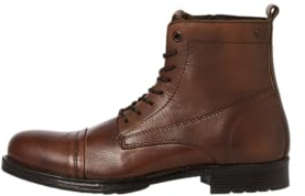 JACK & JONES Jfwshaun Stivali in Pelle SN, Stivaletti con Lacci Uomo, Cognac, 43 EU