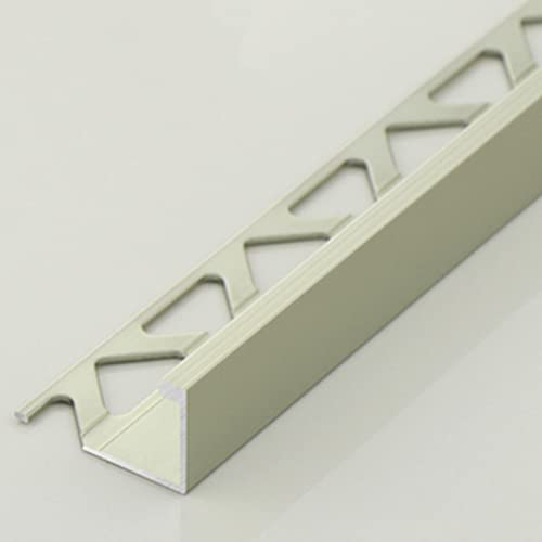 LAIDEPA Profilés carrelage Rail carrelage pour protéger Les Bords du carrelage - Pofil d'angle 19,2 mm Angle de Profil de tuile Bande en Aluminium scellée Bord de Fermeture,Champagne Grey,140cm