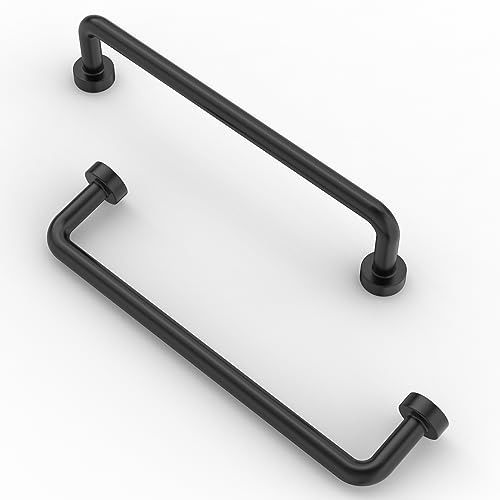 FURNIWARE 10 stycken skåphandtag borrhålsavstånd 128 mm möbelhandtag kökshandtag lådhandtag för dörrhandtag till badrumsdörr matt svart