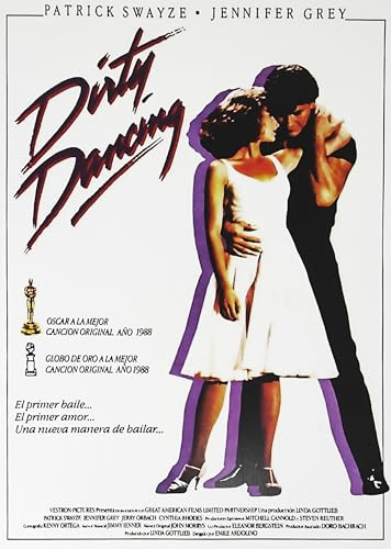 KUSTOM ART Poster mural décoratif série Locandine Film Celebri Dirty Dancing avec Patrick Swayze Impression artistique sur papier couché 42 x 30 cm sans cadre
