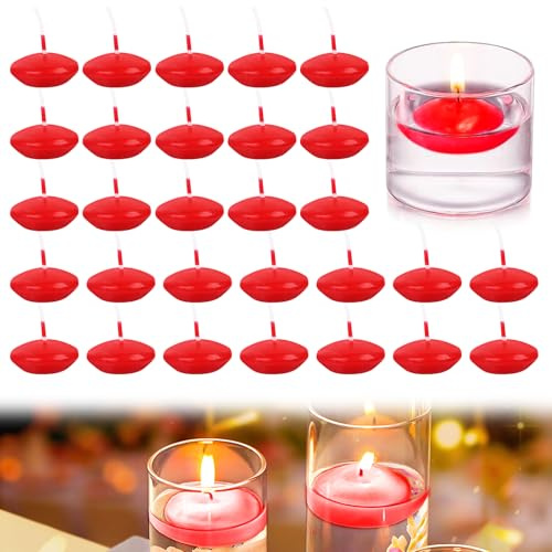 38 stycken simljus, röda värmeljus vax,