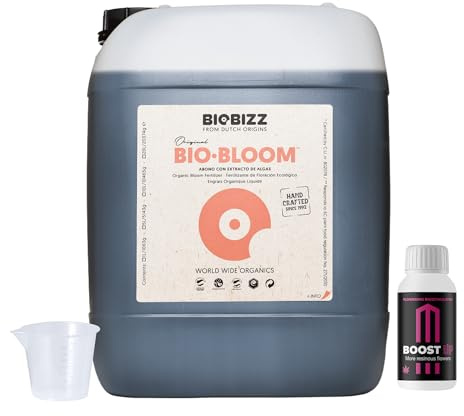 GROWMANIA Bio Bloom från BioBizz 10 l probe Boost Up Nutrients mätkopp | Biobloomlösning för massiv blomma | För jordbrukare och stora producenter