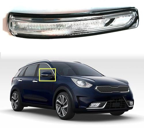 ALOEU Bil backspegel blinkers för Kia Niro 2016 2017 2018 2019 2020, backspegel signallampa ytterspegel kontrollampa blinkersskydd vänster höger tillbehör 87613-G5000, höger