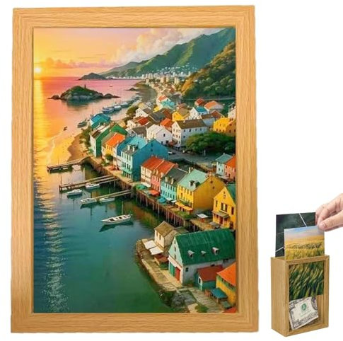 Cadre Photo Coffre-Fort Secret | Cadre Photo Secret Avec Coffre Discret | Boîte Sécurité Domestique Anti-Vol Pour Protéger Valeurs Et Objets Précieux