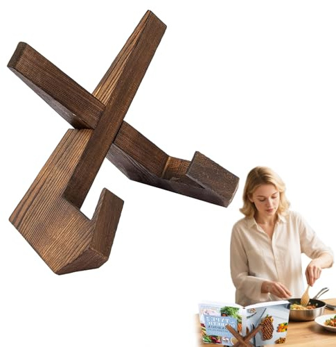 technodry Now Playing Vinyl Stand – Solid Wood Vinyl Record Stand for Display, Retro Style Record Display Holder for Albums, Books, Photos & Record Lovers' Decor