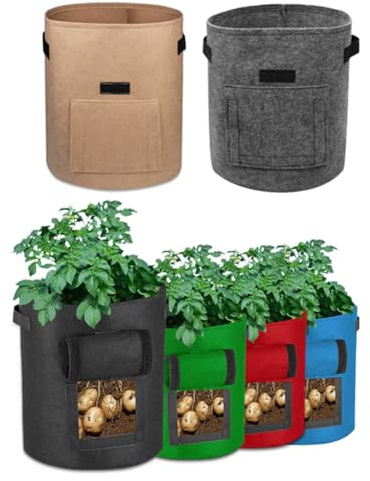 Flaroey 6 av odling av potatis, färgglada växtodlingar, grönsaksträdgård, jordnötsplantor, visas