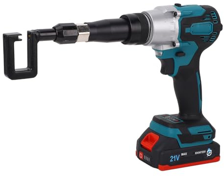 ViaGasaFamido Pinza Elettrica per Chiglia, Strumento di Punzonatura in Acciaio Leggero Ricaricabile con Rotazione di 360 Gradi Rivettatura Efficiente delle Partizioni