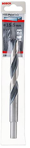 Bosch Professional 1x HSS Spiralbohrer PointTeQ (für Metall, reduzierter Schaft, 15,5 x 120 x 178 mm, Zubehör Bohrschrauber)