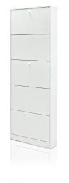 Dmora Scarpiera 5 Ante, Legno, 62 x 18 x 182 cm