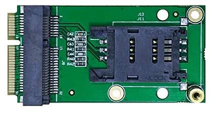 EXVIST 4G LTE Mini PCIe a Mini PCIe Adaptador con Ranura para Tarjeta SIM (Flip) para LTE 3G / 4G Módulo EC25 Adecuado para Raspberry Pi Industrial Router Videovigilancia