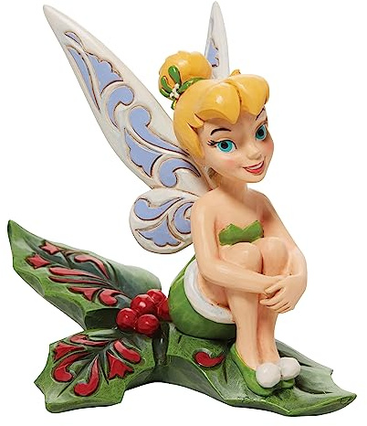 Enesco Disney Traditions Tinkerbell Figurine - Sitting On Holly