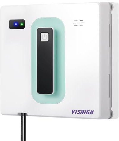 Vishigh Window Cleaner Robot 2.68inch Ultra-Thin, Intelligent Frameless Anti-Fall, Automatic Window Cleaner for Glass, Tile, Mirror, Remote & App Control, Light & Compact