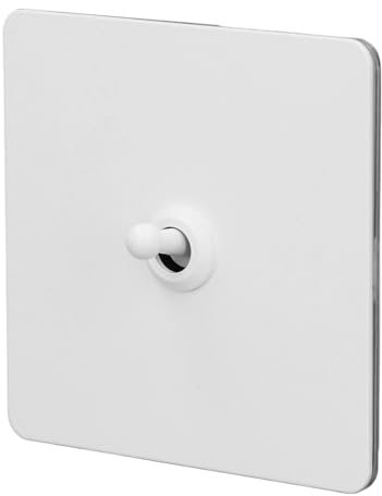 Interruptor de Palanca de Pared, Panel de Acero Inoxidable CA 250 V, Control Dual Basculante único, para Decoración del Hogar con Latón Antiguo, PC Ignífugo, 86x86 Mm