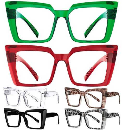 Eyekepper Reading Glasses 2.25, Readers for Women, 6 Pack Oversized Square