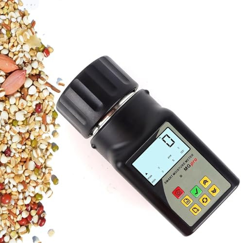 Mavdecll Testeur d'humidité des Grains Portable, 25 Types de testeur d'humidité des Grains avec Fonction ATC, 240 Ensembles de statistiques de données, adaptés au Riz/blé/soja/Riz/Farine