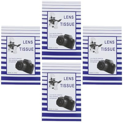 Vaguelly 200pcs Lens Cleaning Tissue Paper Soft Gentle Wipes for Eyeglasses Camera Microscope Optical Lenses and Screens Thorough Dirt and Smudge Removal Compatibility