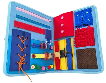 Couverture Anti-Stress pour Adultes,Jouets Apaisants pour - Tableau Sensoriel pour Seniors,pour la Concentration et la Détente à la Maison ou en Voyage