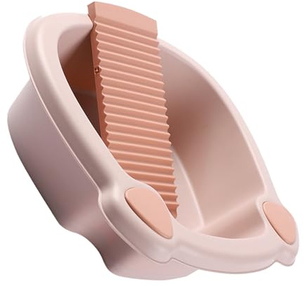 CATIEBYE Set Bacinella per Lavare a Mano Asse da Lavaggio Piccola in Pp, Resistente e Portatile, per Biancheria Delicata e Uso Domestico in Dormitorio